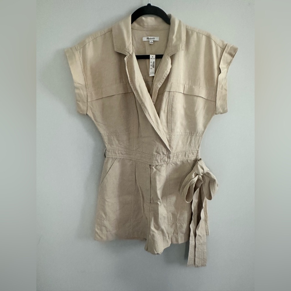 NWT Madewell Tie-Waist Muscle Tank Romper - Picture 8 of 9